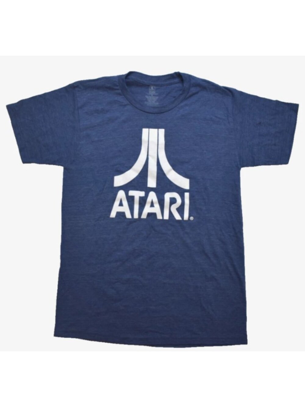 Atari Mens Retro Video Game System Navy Blue Heather Triblend Shirt New Small